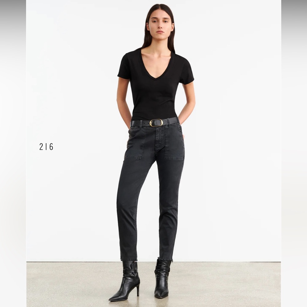 Nili Lotan Jenna cotton pant gray 2 retail $390